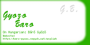 gyozo baro business card