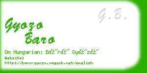 gyozo baro business card